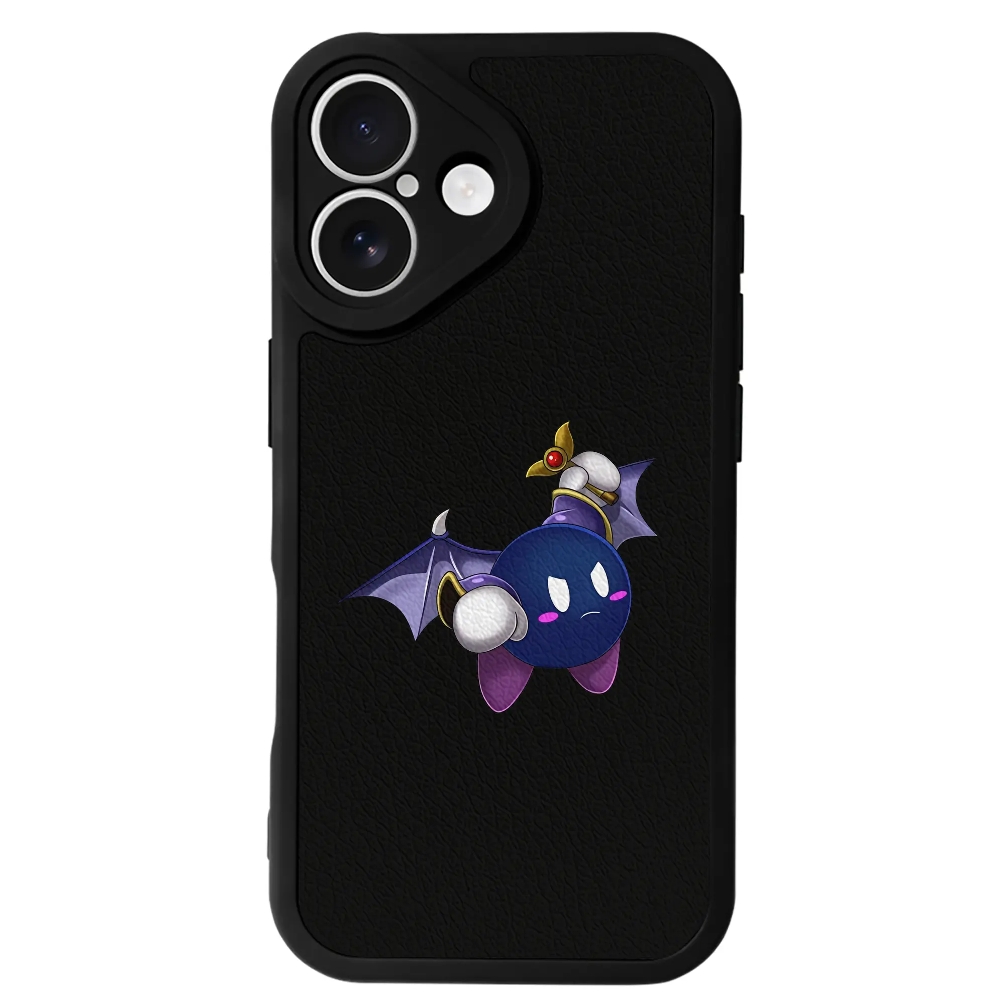 星のカービィ グッズ メタナイト - IPhone 16シリーズ対応 ・ シリコンスマホケース ・ レザー調 ・ 高精度フィット ・ 耐衝撃 ・ ワイヤレス充電対応 ・ 精密カット